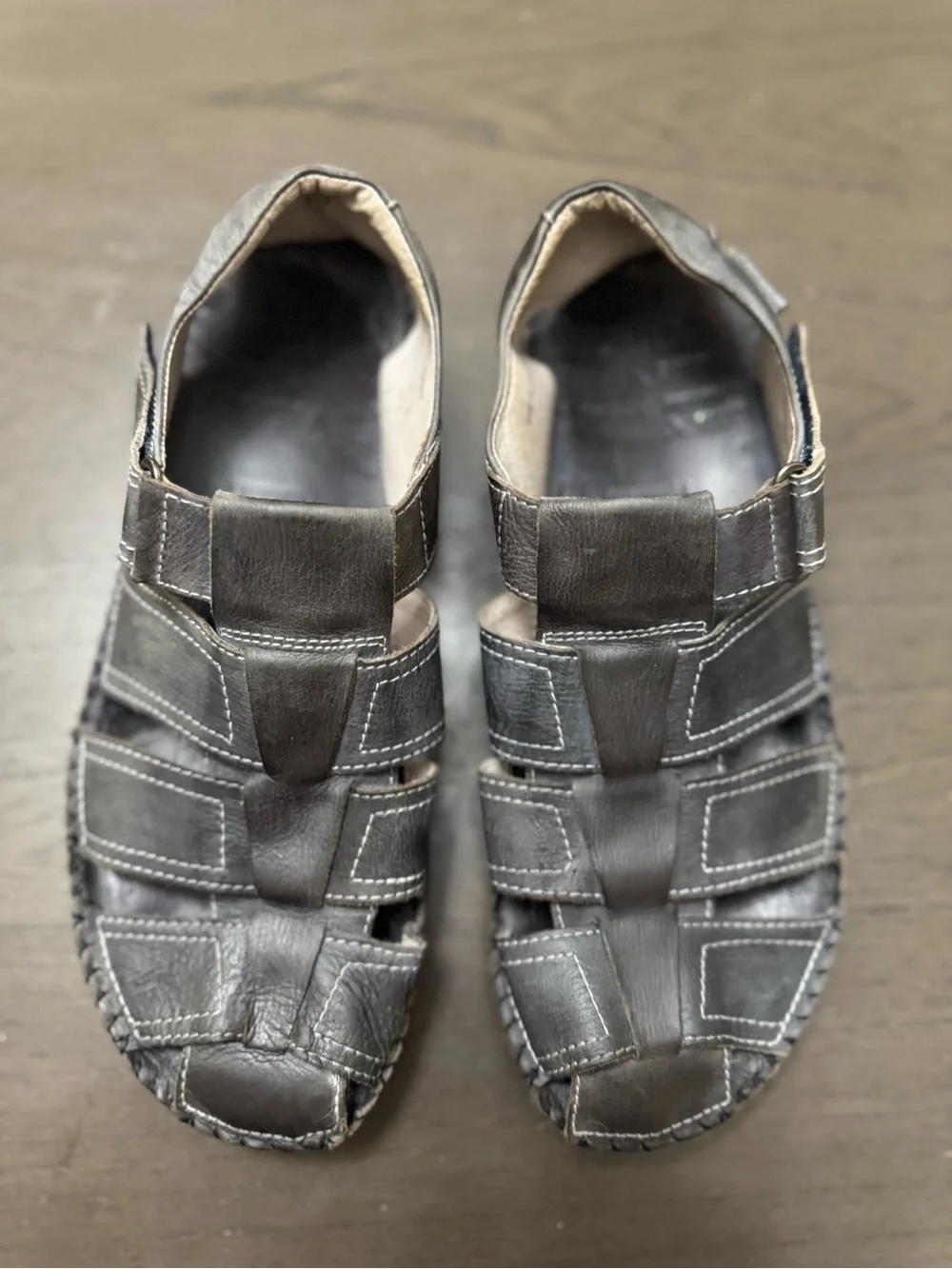 Pikolinos Mens 43 /10  gray  Leather Driving Mocasins Casual Comfort Shoes